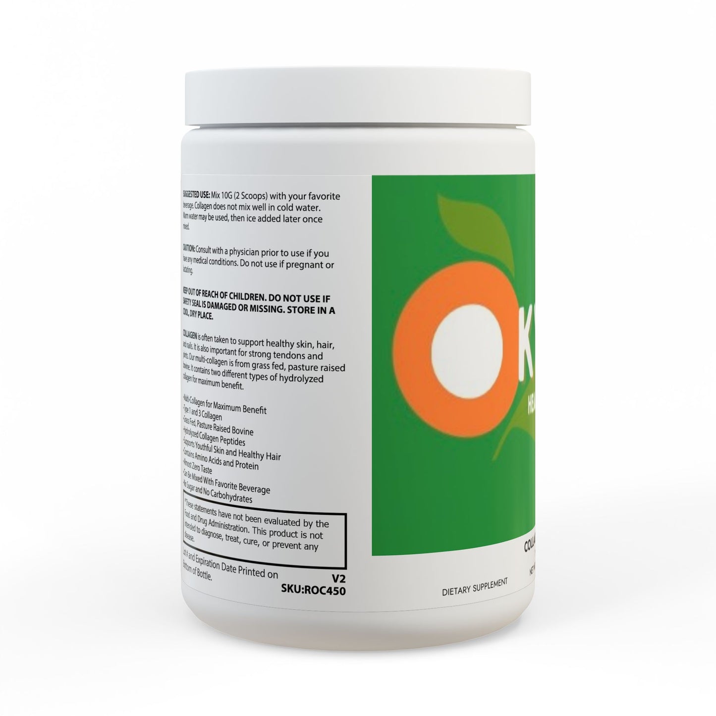 Collagen Peptides Type I & III Supplement (350g, 12.3oz)